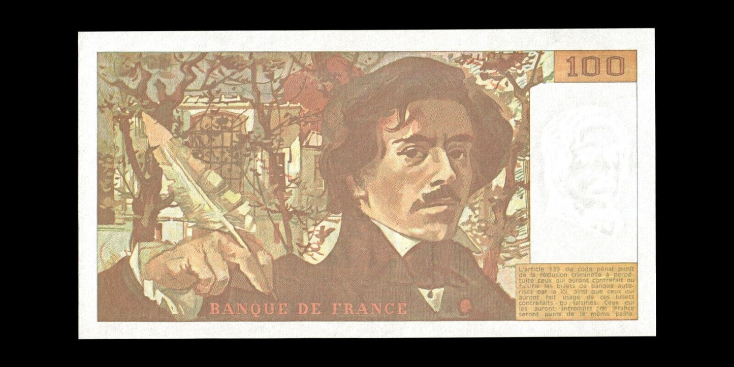 FRANCE - 100 Francs Delacroix 1993 F.69bis.05 P.154g pr.NEUF / UNC-