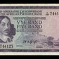 AFRIQUE DU SUD - SOUTH AFRICA - 5 Rand (1966-1976) P.112c SUP / XF