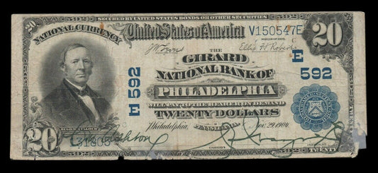 ÉTATS UNIS D'AMÉRIQUE - USA - 20 Dollars Philadelphia $20 1902 Fr. 650 B+ / G+