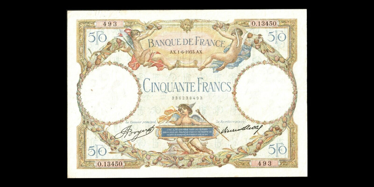 FRANCE - 50 Francs Merson 1933 F.16.04, P.80b pr.TTB / VF-