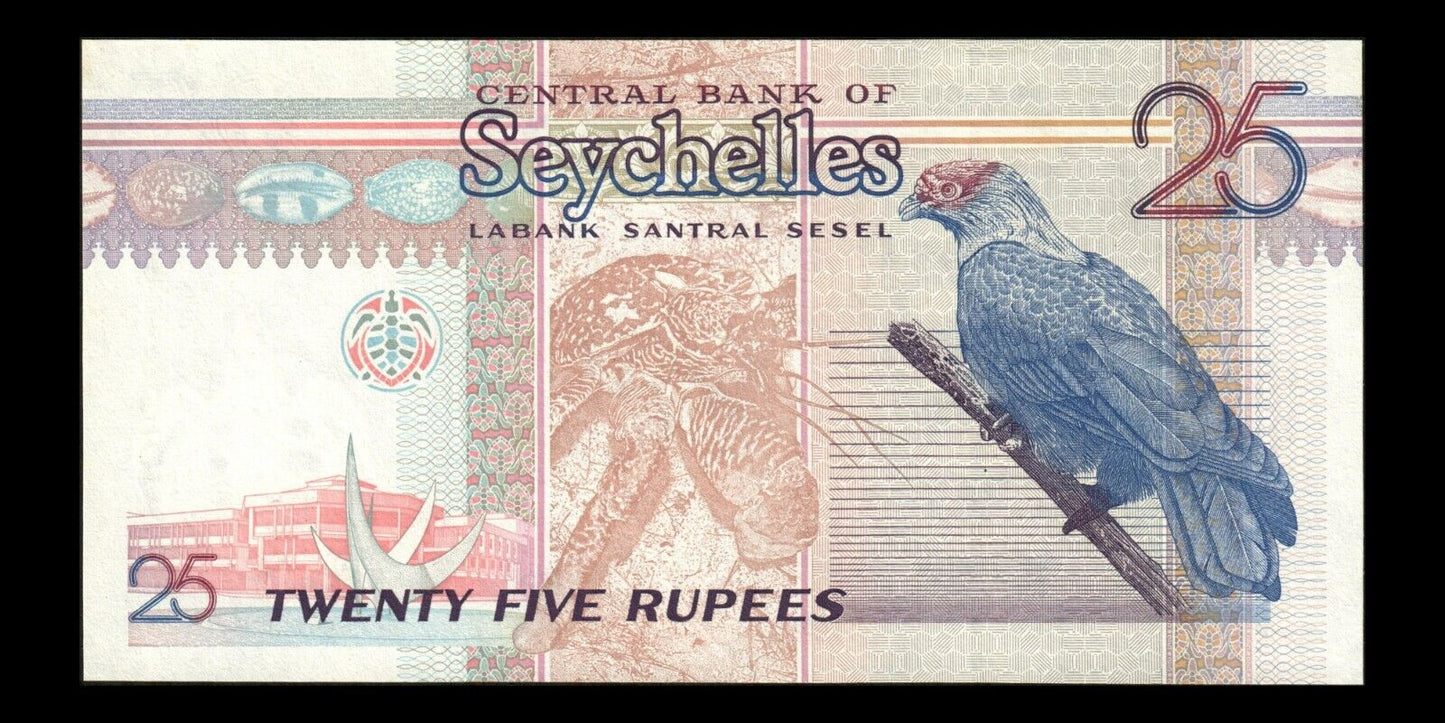 SEYCHELLES - 25 Rupees (1998) P.37a SPL+ / AU+