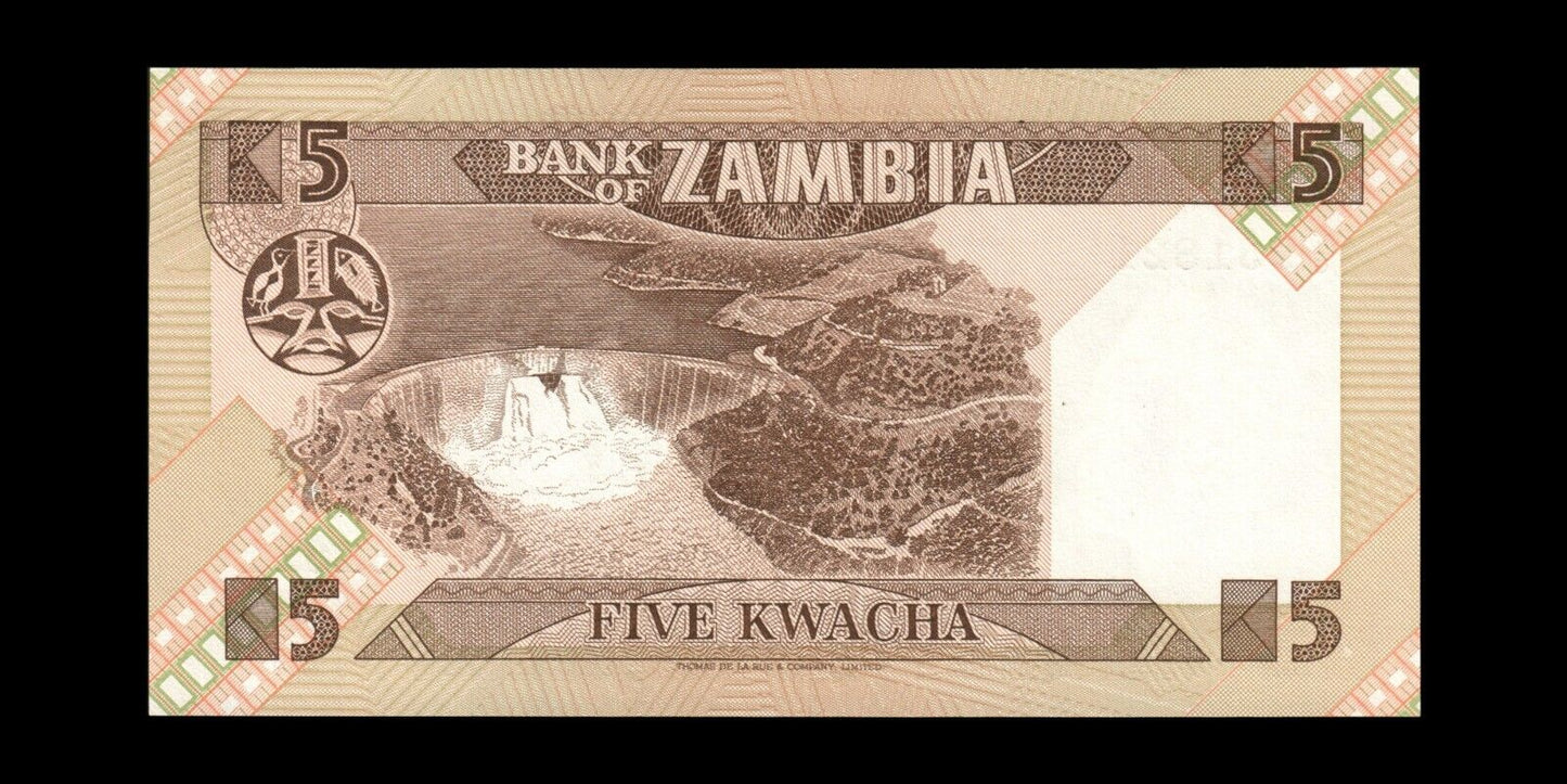 ZAMBIE - ZAMBIA - 5 Kwacha (1980-1988) P.25c NEUF / UNC