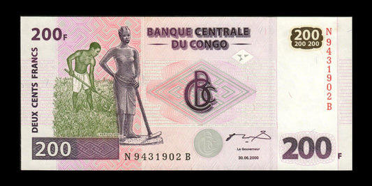 CONGO (Republic) - 200 Francs 2000 P.95a NEUF / UNC