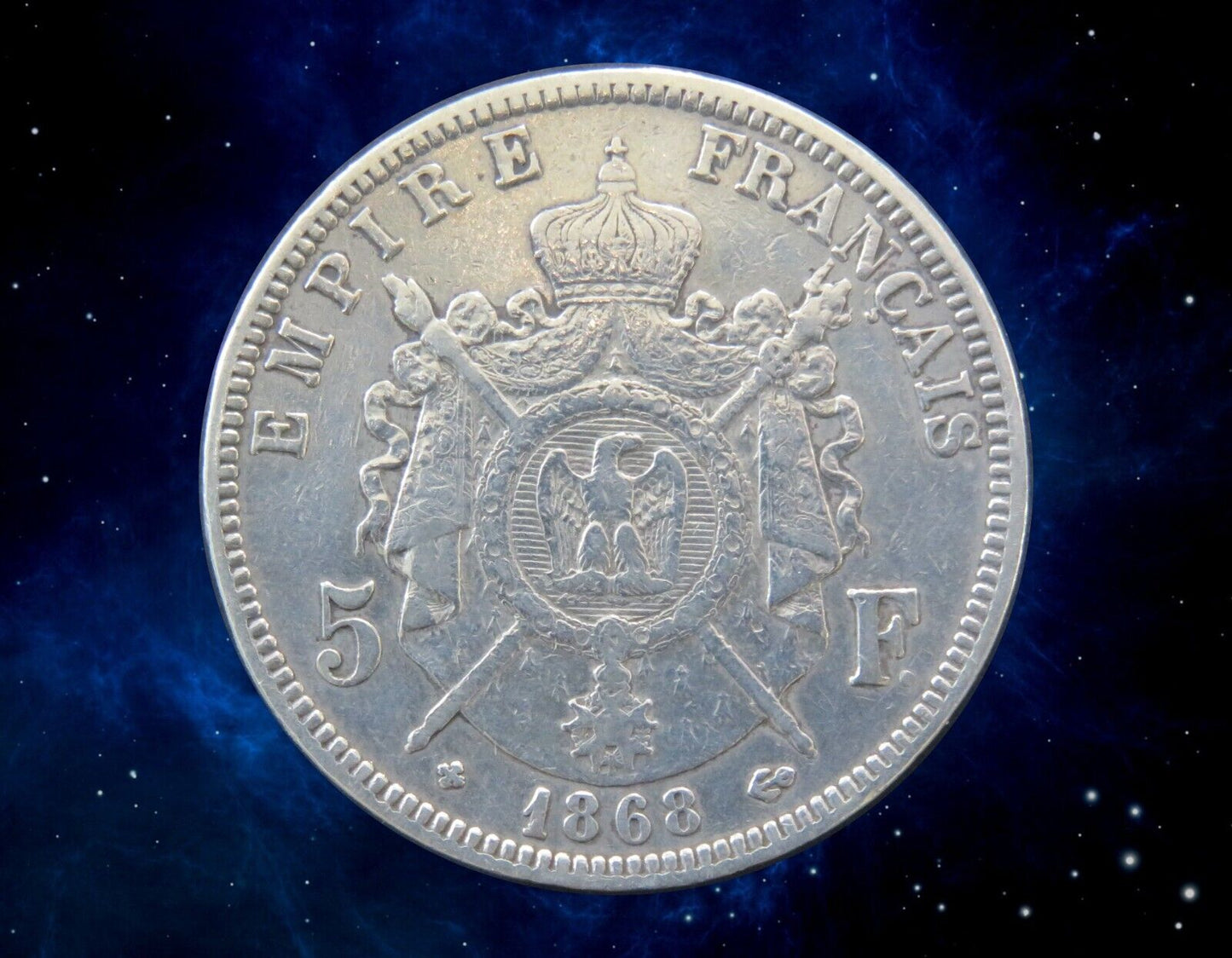 FRANCE - 5 Francs Napoléon III 1868 Strasbourg