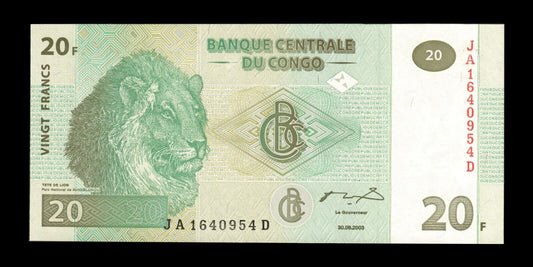 CONGO (Republic) - 20 Francs 2003 P.94a NEUF / UNC