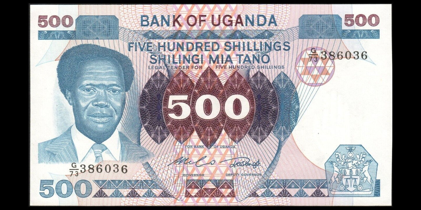 OUGANDA - UGANDA - 500 Shillings (1985) P.22a pr.NEUF / UNC-