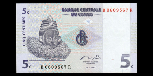 CONGO (Republic) - 5 Centimes 1997 P.81a NEUF / UNC