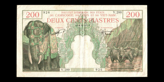 INDOCHINE FRANÇAISE - INDOCHINA - VIETNAM - 200 Piastres (1953) P.109 TTB / VF