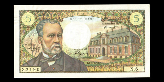 FRANCE - 5 Francs Pasteur 1966 F.61.01 P.146a pr.SUP / XF-