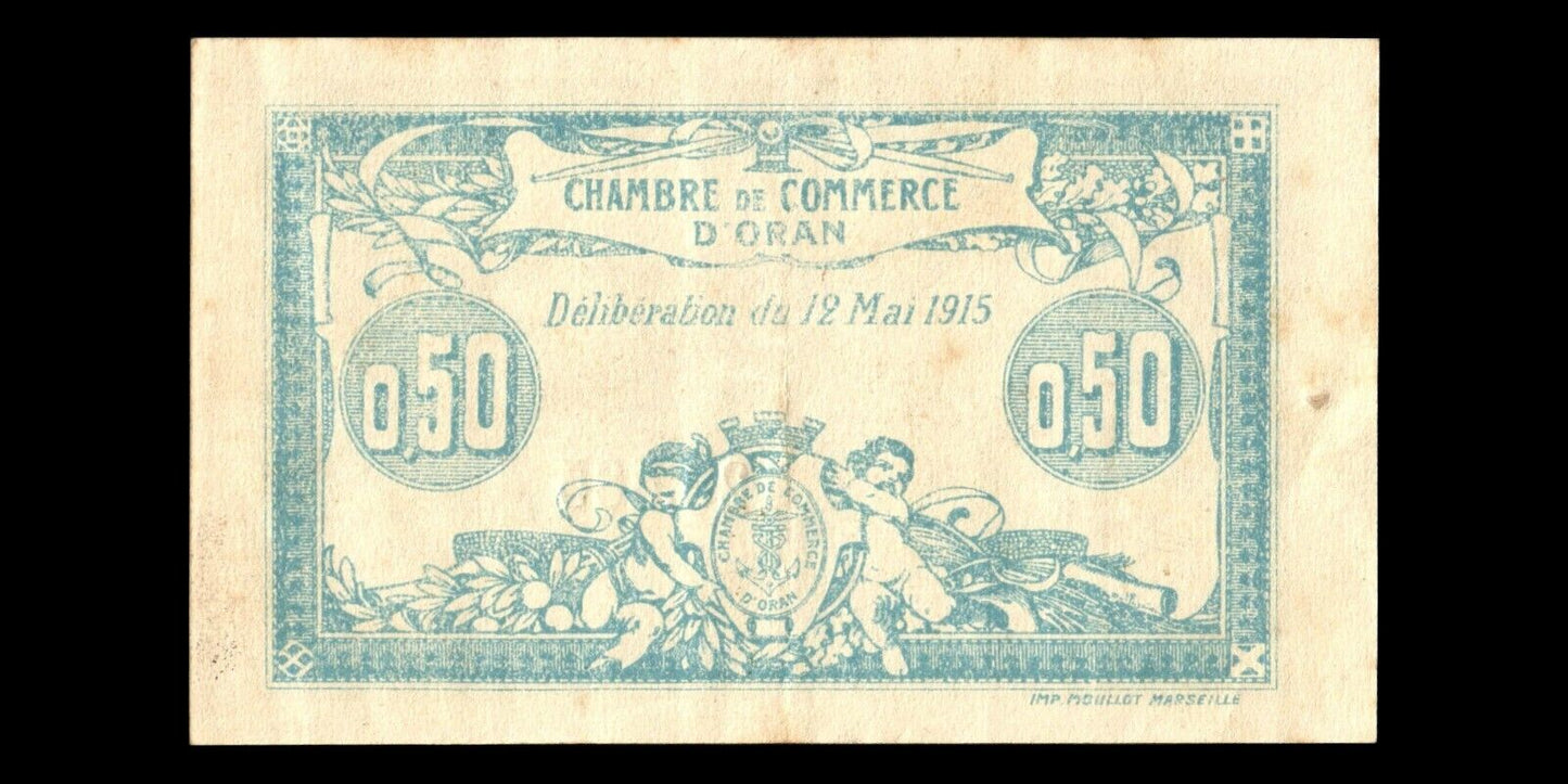 ALGÉRIE - ALGERIA - 50 Centimes Oran 1915, Série E, JP.141.01 TTB+ / VF+