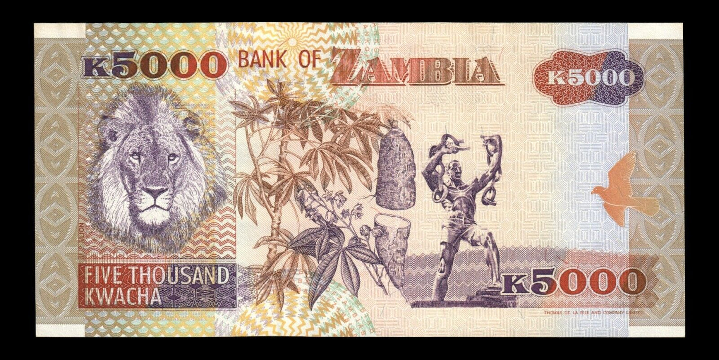 ZAMBIE - ZAMBIA - 5000 Kwacha 1992 P.41a pr.NEUF / UNC-