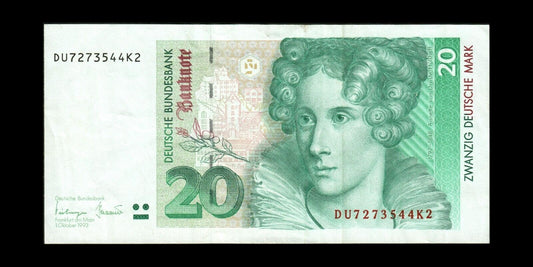 ALLEMAGNE FÉDÉRALE - GERMANY - 20 Deutsche Mark 1993 P.39b TTB / VF