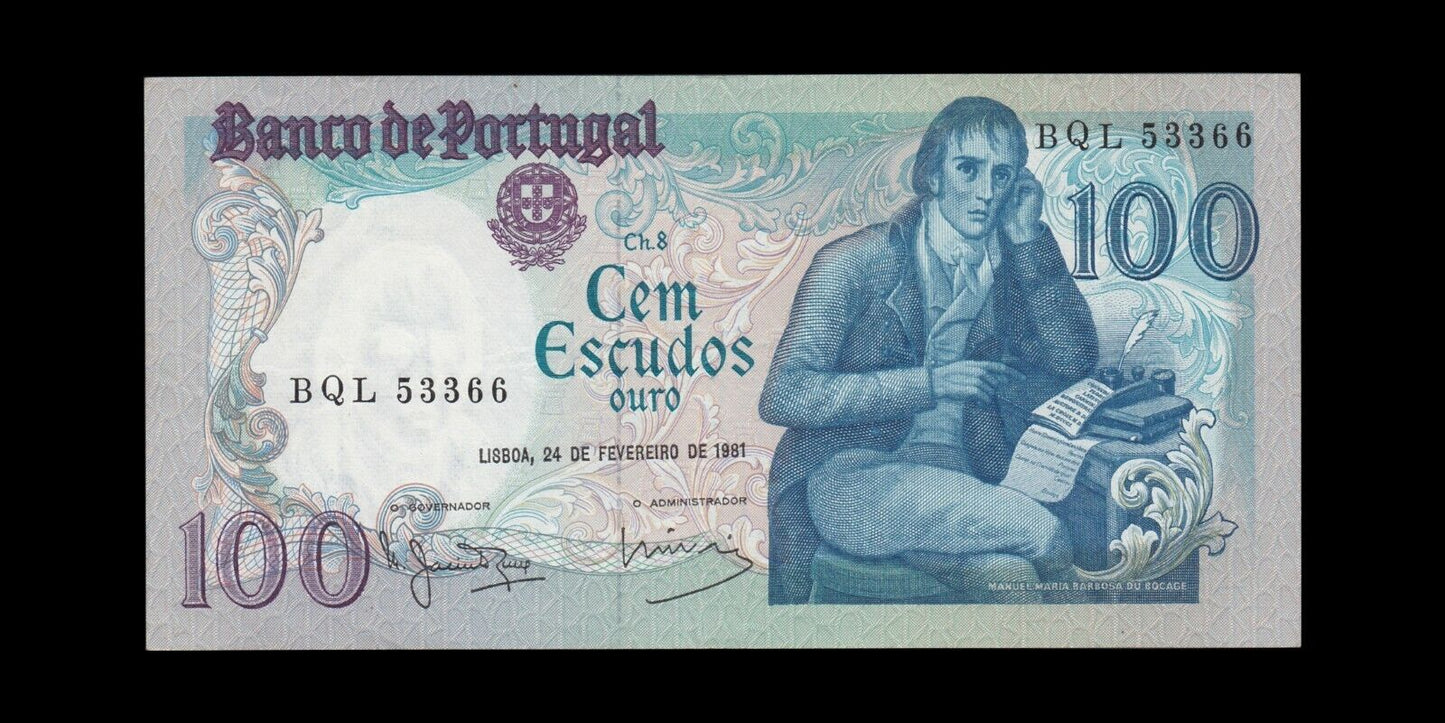 PORTUGAL - 100 Escudos 1981 P.178b SUP / XF