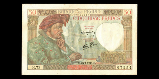 FRANCE - 50 Francs Jacques Coeur 1941 F.19.09 P.93 TTB+ / VF+