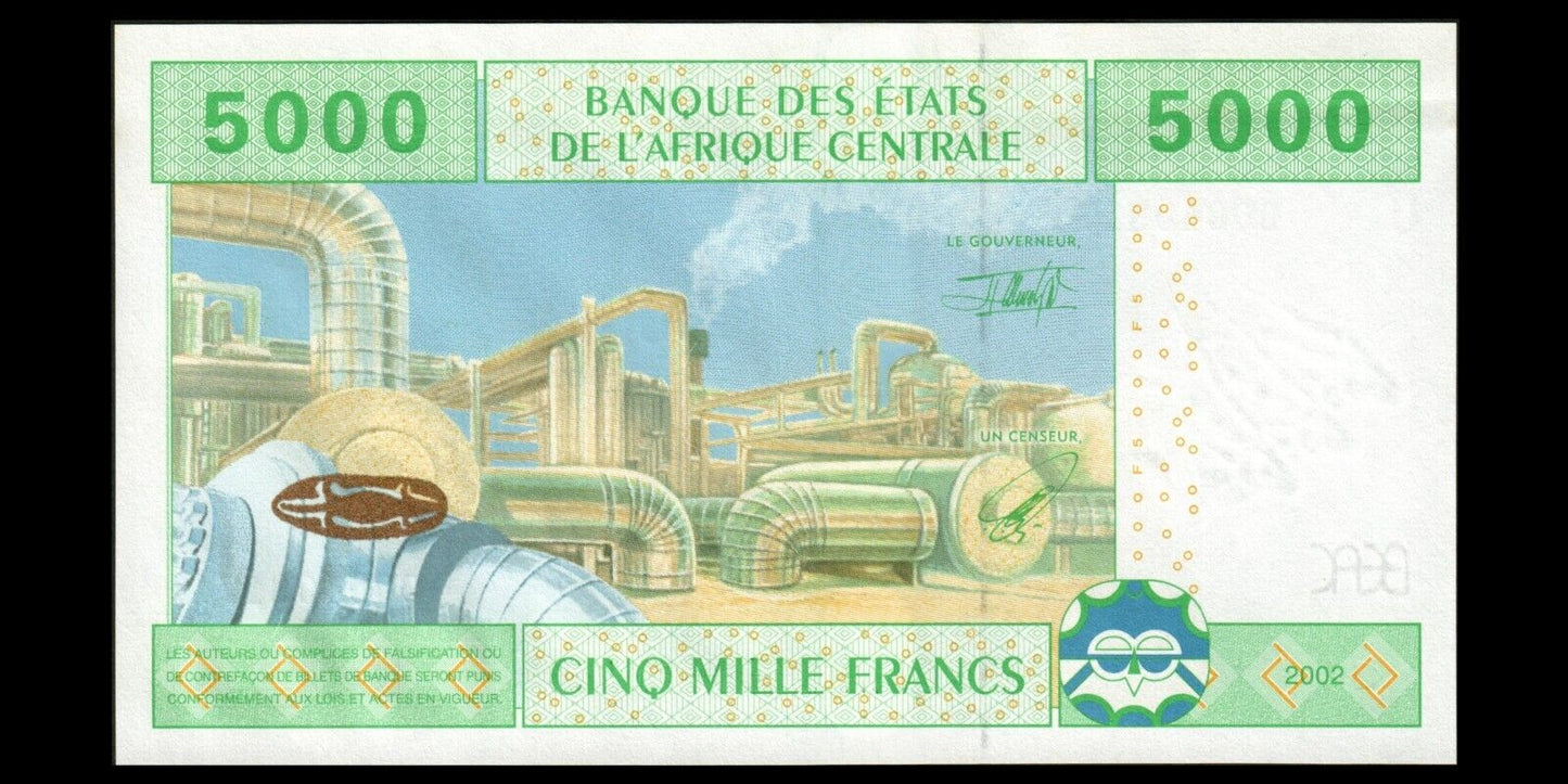 CENTRAL AFRICAN STATES - CAMEROON - 5000 Francs 2002 P.209Ua SPL+ / AU+