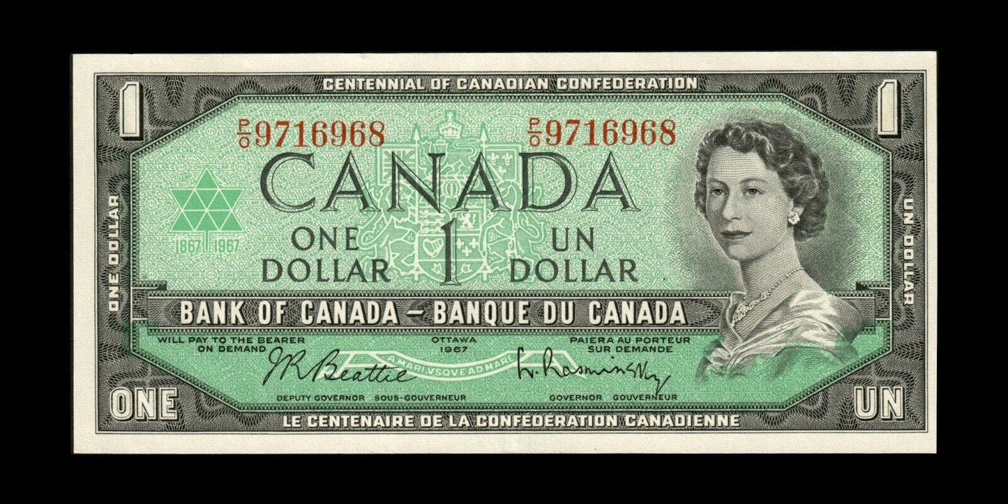 CANADA - 1 Dollar 1967 P.84b, BC-45b Centennial of Canadian Conf. pr.SPL / AU-