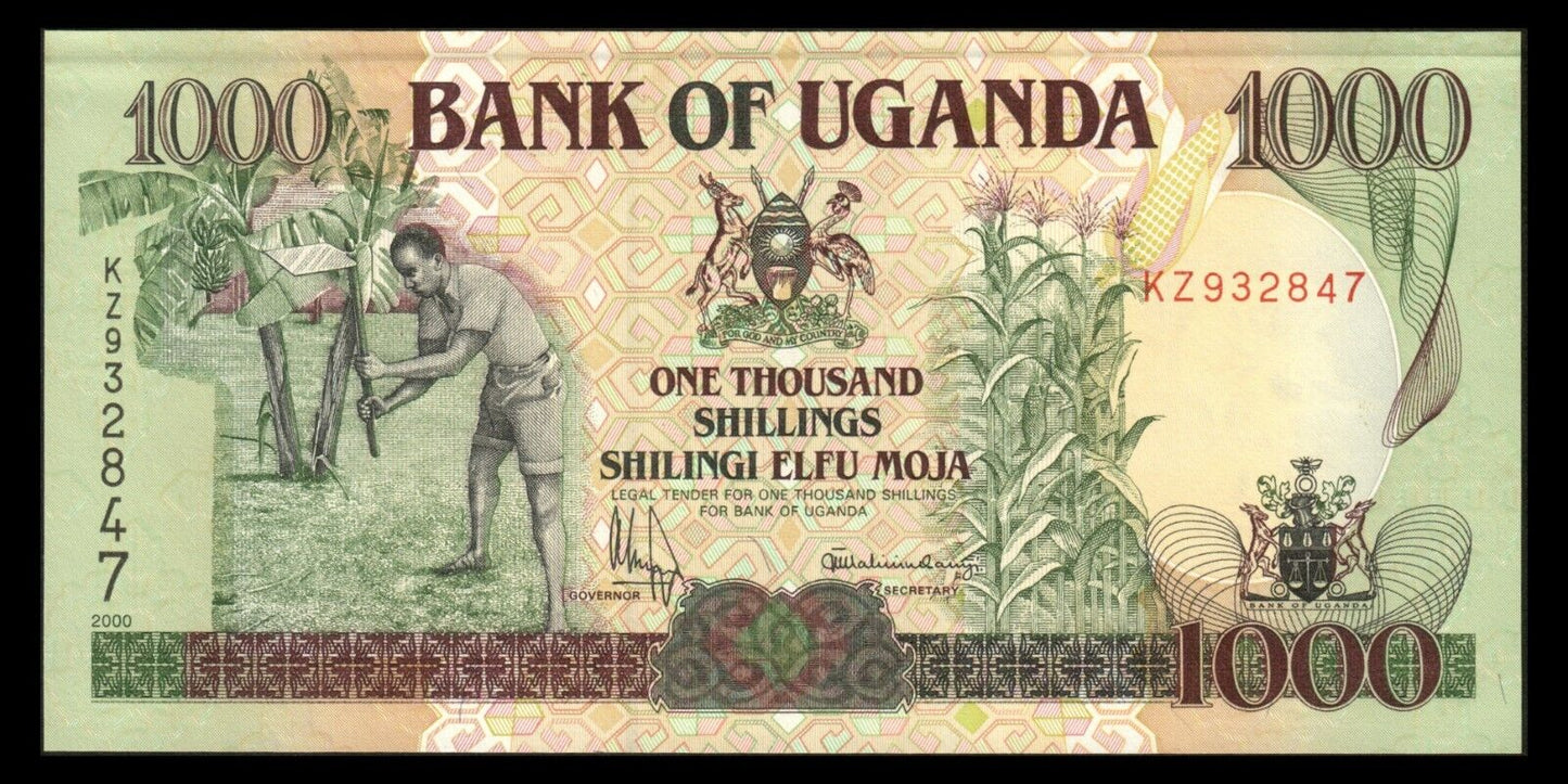 OUGANDA - UGANDA - 1000 Shillings 2000 P.39a SPL / AU