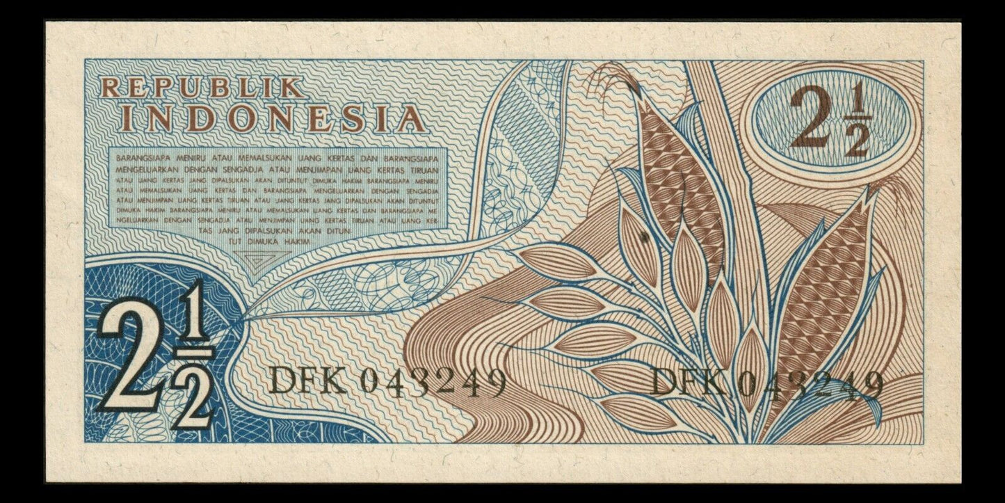 INDONÉSIE - INDONESIA - 2 1/2 Rupiah 1961 P.79 NEUF / UNC