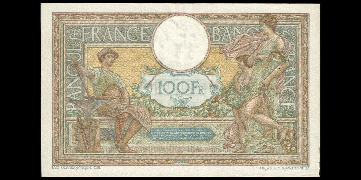 FRANCE - 100 Francs Merson 1916 F.23.08, P.71a TTB / VF