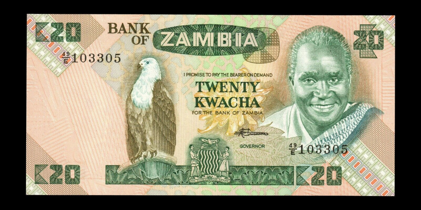 ZAMBIE - ZAMBIA - 20 Kwacha (1980-1988) P.27e NEUF / UNC
