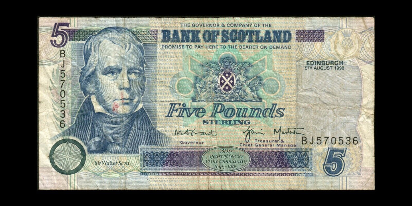 ÉCOSSE - SCOTLAND - 5 Pounds 1998 P.119c TB / Fine