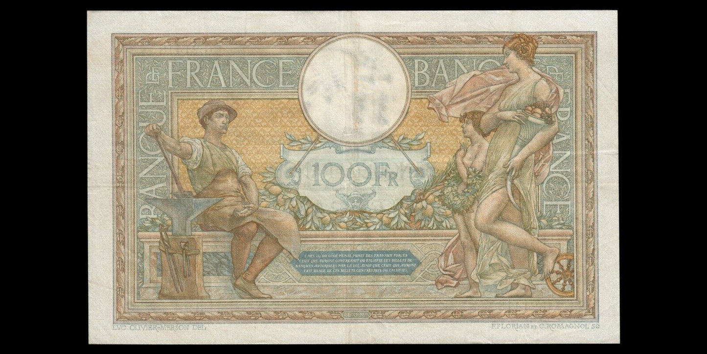 FRANCE - 100 Francs Merson 1928 F.24.07, P.78b TTB / VF