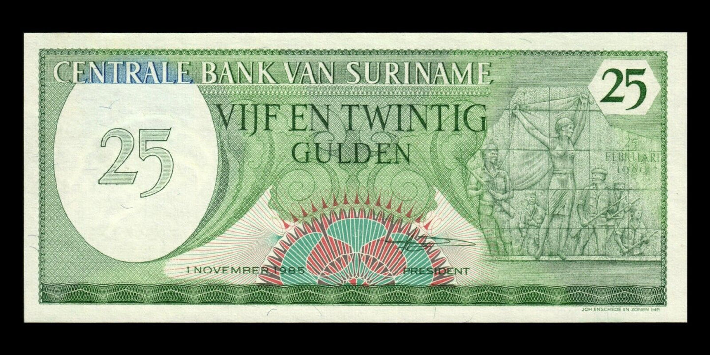 SURINAME - 25 Gulden 1985 P.127b NEUF / UNC