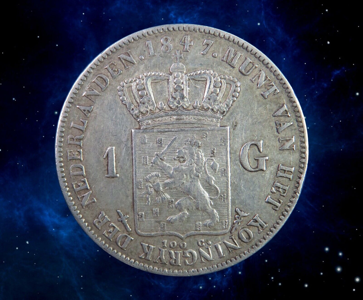 PAYS-BAS - NETHERLAND - 1 Gulden 1847 KM.66