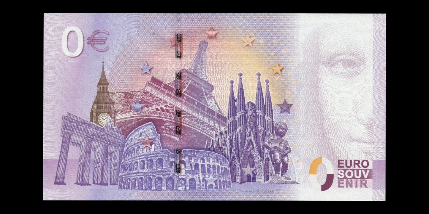 BILLET EURO SOUVENIR TOURISTIQUE 0€ 2016-1 ARC DE TRIOMPHE D'ORANGE NEUF