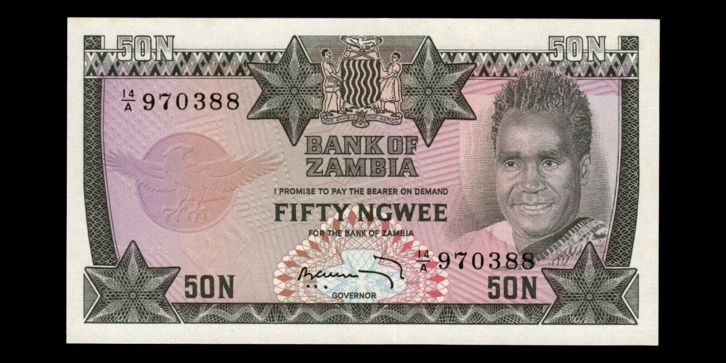 ZAMBIE - ZAMBIA - 50 Ngwee (1973) P.14a pr.NEUF / UNC-