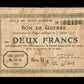 FRANCE - Nécessité, Bon de Guerre, 2 Francs Saint-Quentin 1915 TB / Fine