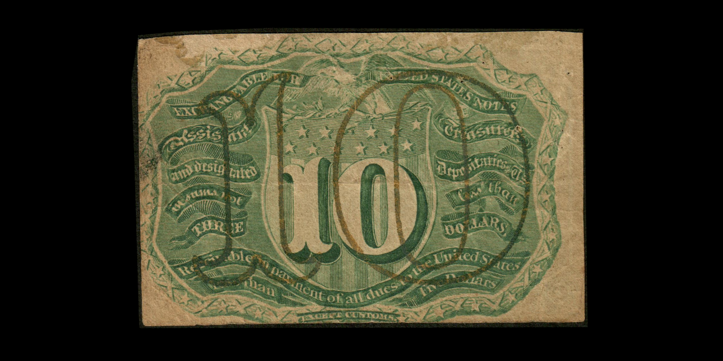 USA - 10 Cents Fractional Currency 1863 Fr.1244, P.102a TTB / VF