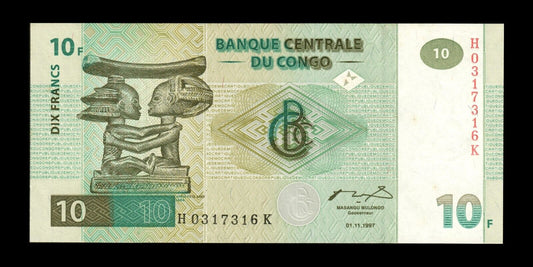 CONGO (Republic) - 10 Francs 1997 P.87B NEUF / UNC