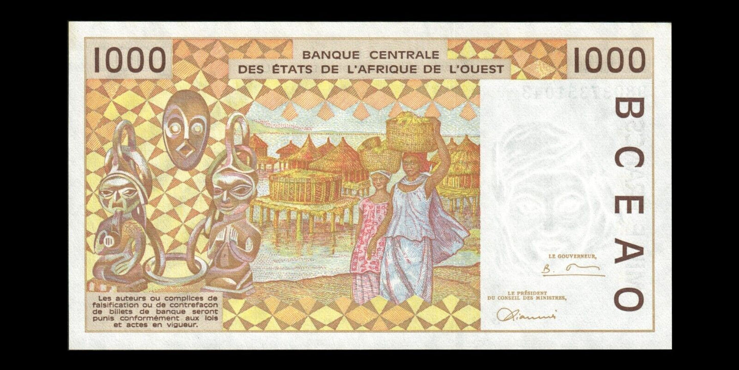 WEST AFRICAN STATES - GUINEA-BISSAU - 1000 Francs 1998 P.911Sb pr.NEUF / UNC-