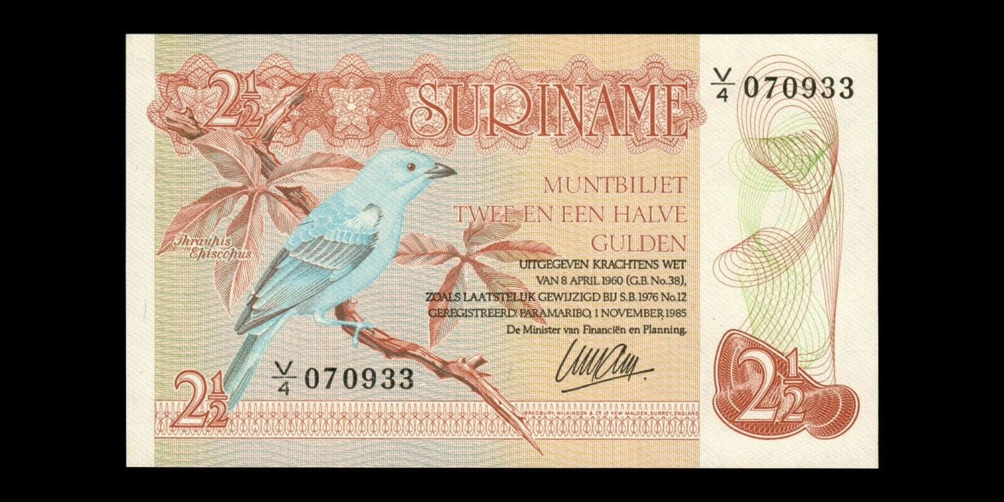 SURINAME - 2 1/2 Gulden 1985 P.119a NEUF / UNC