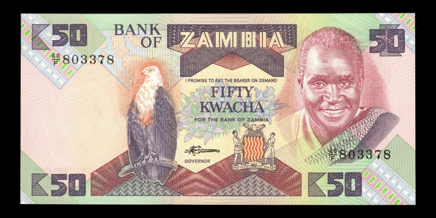 ZAMBIE - ZAMBIA - 50 Kwacha (1986-1988) P.28a NEUF / UNC