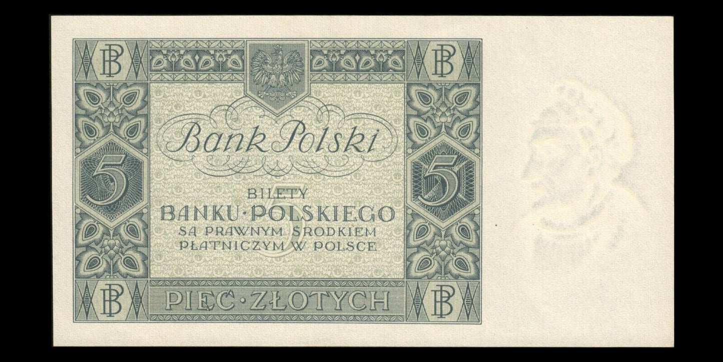 POLOGNE - POLAND -  5 Zlotych 1930 P.72 SPL / AU