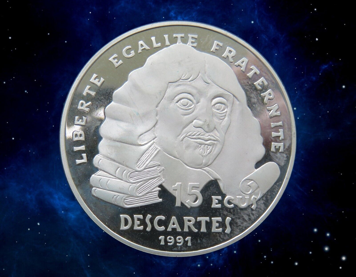 FRANCE - 100 Francs / 15 Ecus Proof Descartes 1991