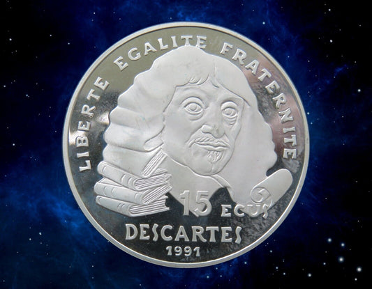 FRANCE - 100 Francs / 15 Ecus Proof Descartes 1991