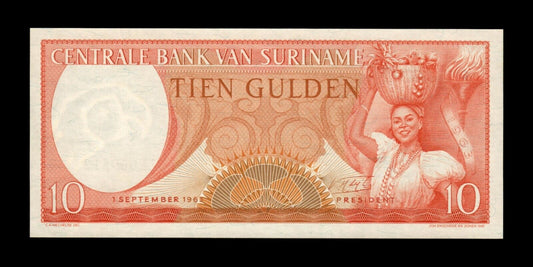 SURINAME - 10 Gulden 1963 P.121b NEUF / UNC