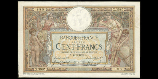 FRANCE - 100 Francs Merson 1916 F.23.08, P.71a TTB / VF