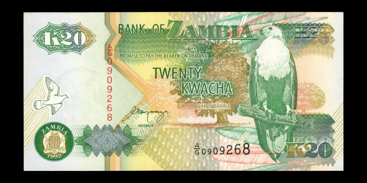 ZAMBIE - ZAMBIA - 20 Kwacha 1992 P.36b pr.NEUF / UNC-