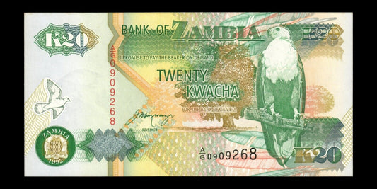 ZAMBIE - ZAMBIA - 20 Kwacha 1992 P.36b pr.NEUF / UNC-