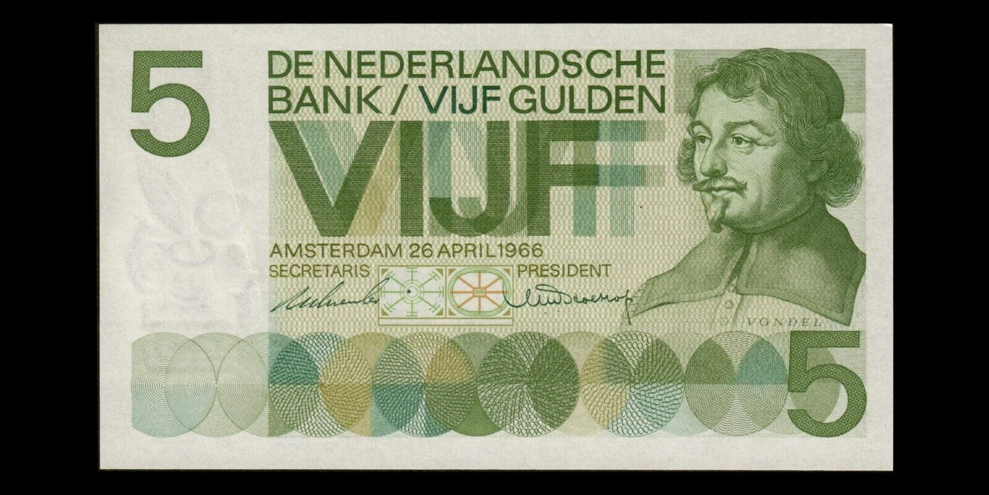 PAYS-BAS - NETHERLANDS - 5 Gulden 1966 P.90a pr.NEUF / UNC-