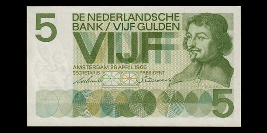 PAYS-BAS - NETHERLANDS - 5 Gulden 1966 P.90a pr.NEUF / UNC-