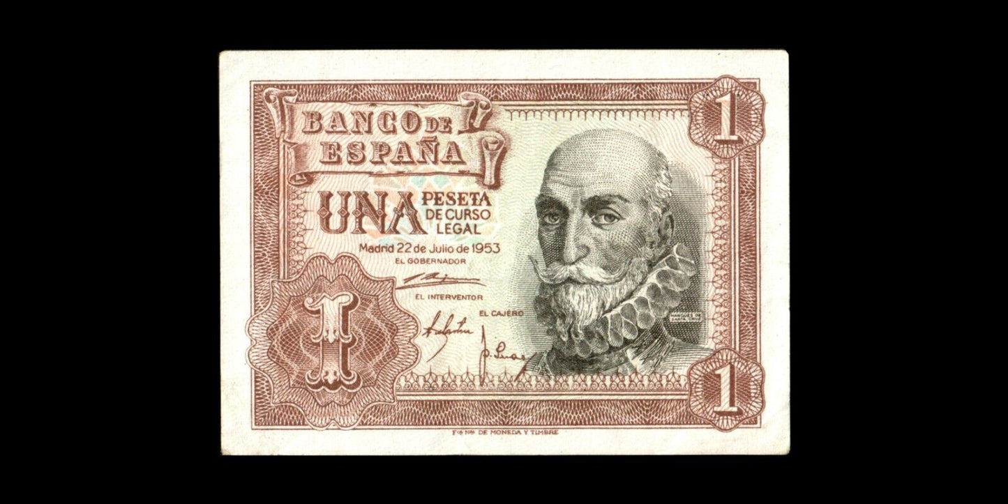 ESPAGNE - SPAIN - 1 Peseta 1953 P.144a TTB+ / VF+