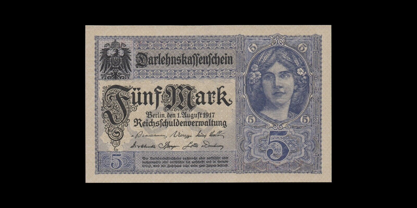 ALLEMAGNE - GERMANY - 5 Mark 1917 P.56a NEUF / UNC