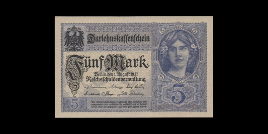 ALLEMAGNE - GERMANY - 5 Mark 1917 P.56a NEUF / UNC