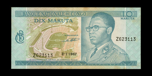 CONGO (Republic) - 10 Makuta 1967 P.9a SPL / AU