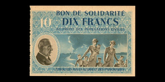 FRANCE - 10 Francs Bon de solidarité (1941) KL.07C pr.NEUF / UNC-